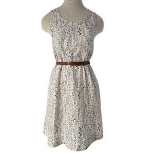 Boho Floral Cottage Dress Rachel Zoe Linen Women Large Muumuu Longline Lagenlook